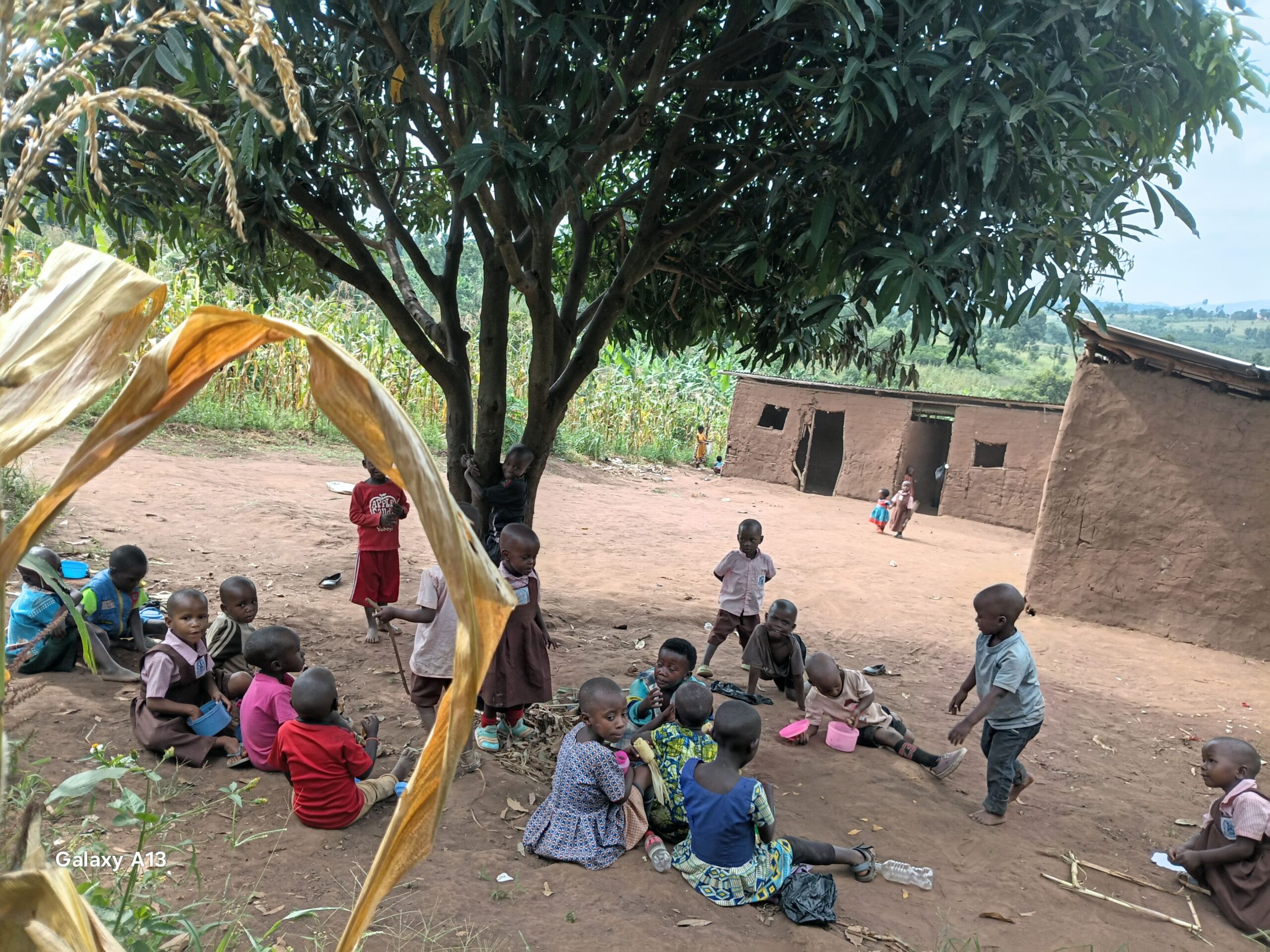 Children spending time together in their community in Kifumbira, Uganda